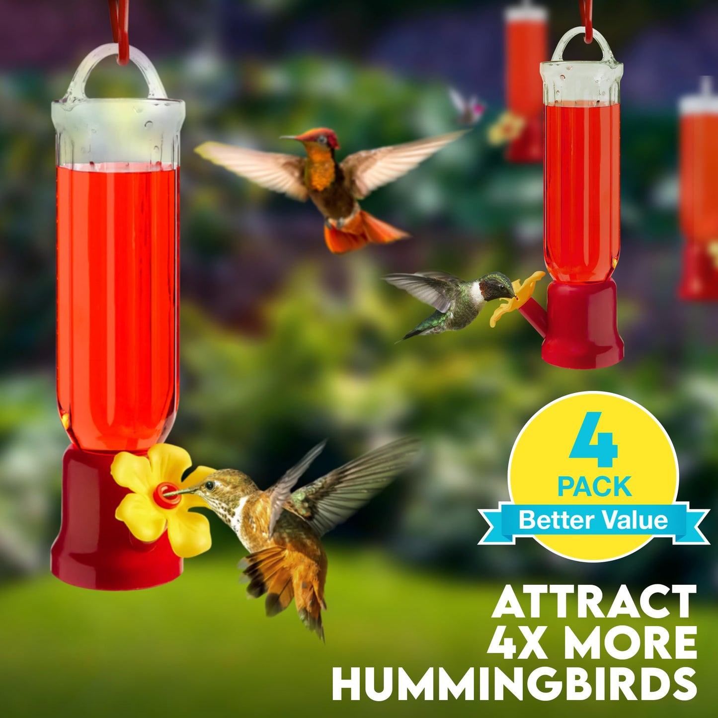 🔥Annual Offer - New Leak-Proof Design Hummingbird Feeder (4 Pack)