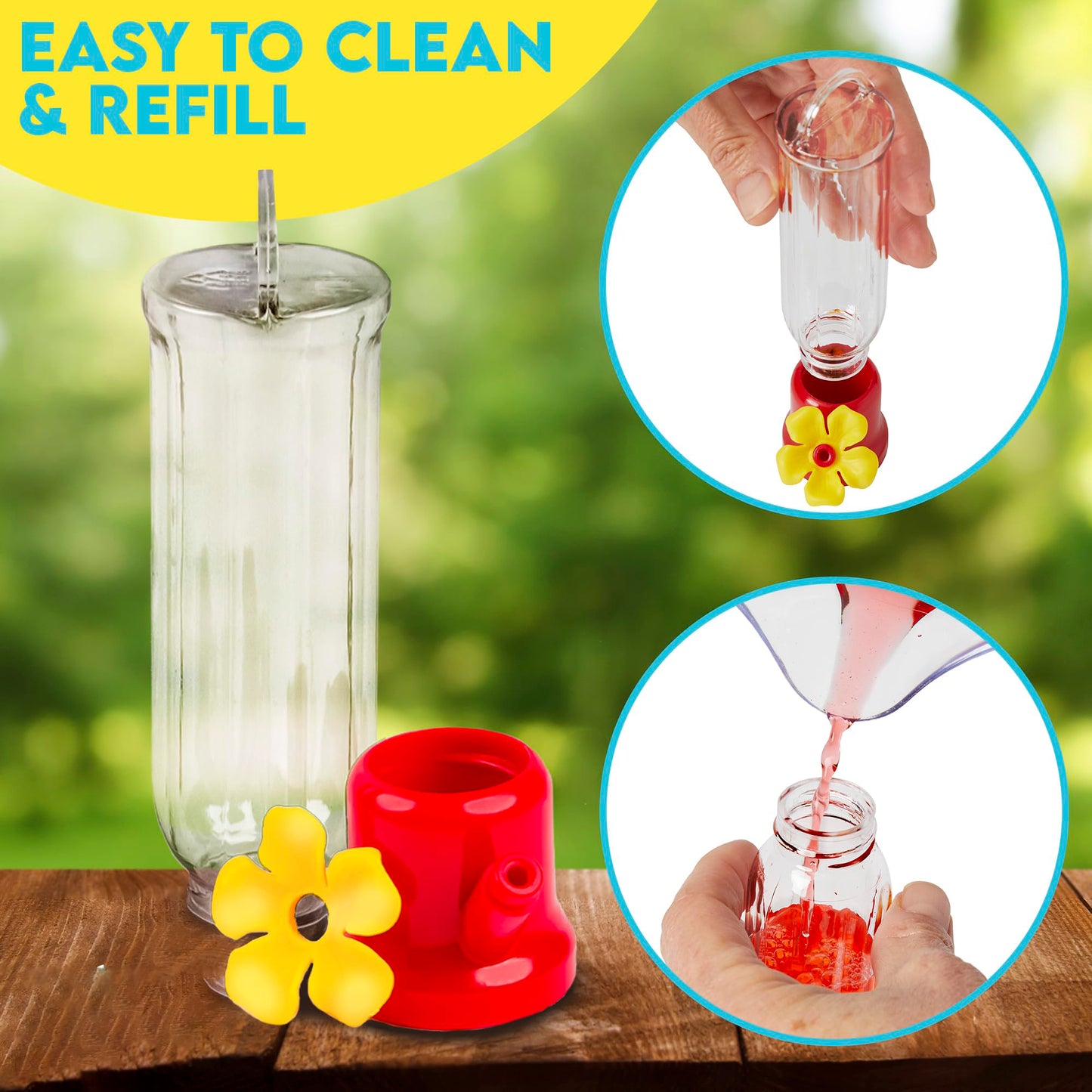 🔥Annual Offer - New Leak-Proof Design Hummingbird Feeder (4 Pack)